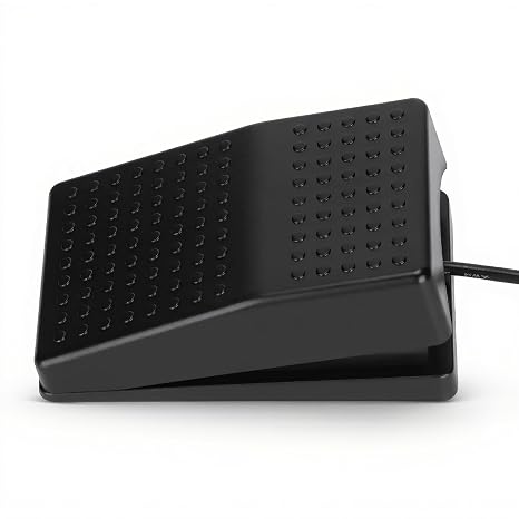 USB Foot Pedal Single Foot Switch, One Key Customized Computer Keyboard Action Pedal High Sensitivity Mechanical Programmable Single Foot Switch Pedal with 2m Cable for