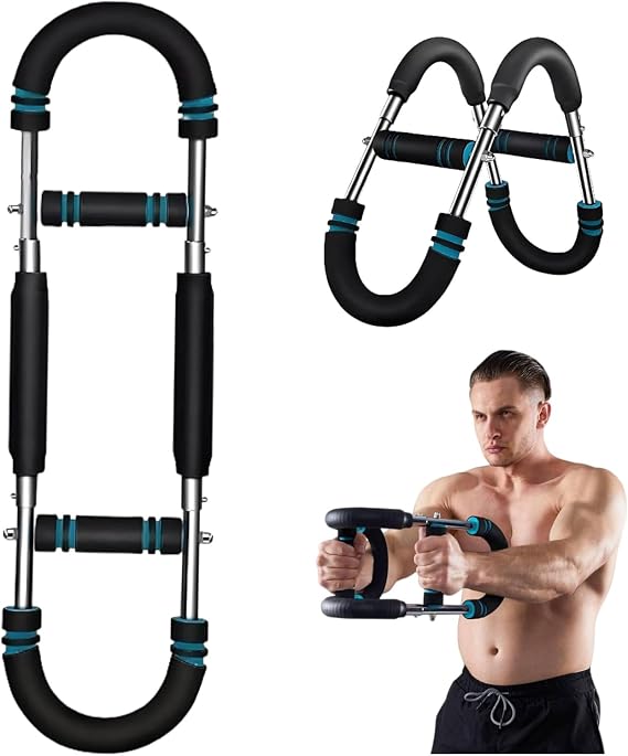 Twister Arm Trainer, Adjustable Forearm Strengthener Arm Exercise Equipment Power Twist Arm Trainer Portable Spring Resistance for Home Workout Equipment Workout Rope (B)