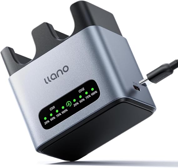 llano NP-FZ100 Battery Fast Charger 2-Slot 20W A6700 Battery Charger