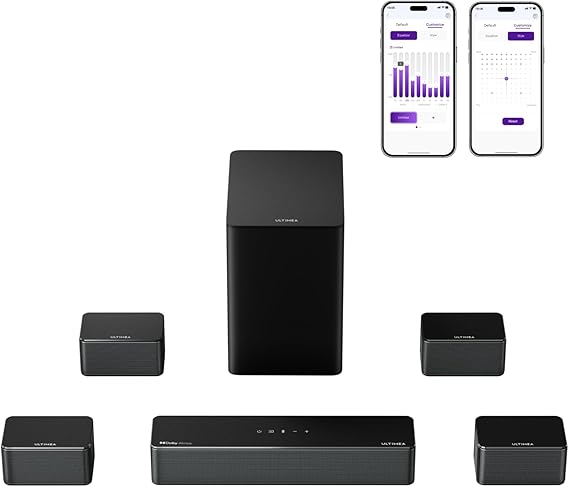 ULTIMEA 7.1 Surround Sound System with Dolby Atmos, Center-Channel Speakers