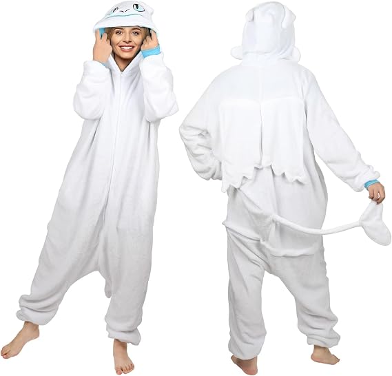Dragon Onesie Halloween Cosplay Costume Dragon Onesie Costume for Adult Women Men Teens Christmas Pajamas