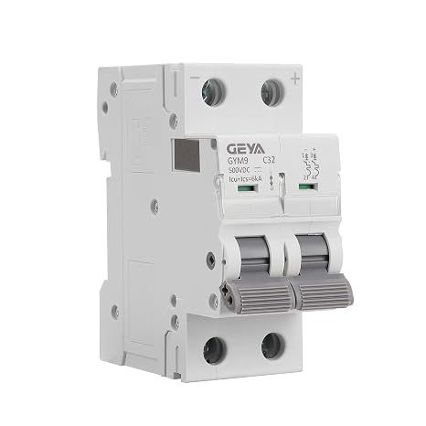 GEYA Mini Circuit Breaker DC,Din Rail 6KA DC MCB (2P 32A 500VDC)