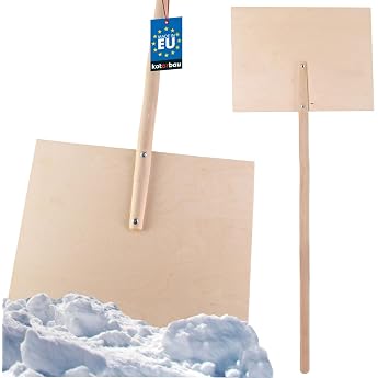 KOTARBAU® Wooden Snow Shovel with Handle 50 x 38 cm Wooden Snow Shovel Plywood Children's Snow Shovel Wood Snow Shovel Wooden Handle Snow Shovel Wooden Handle Snow Shovel Made of Wood