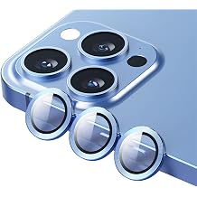 MADNOVA Camera Protector for iPhone 13 Pro/13 Pro Max Tempered Glass iPhone Camera Lens Protector (BLUE) with Iphone Aluminum Alloy Frame