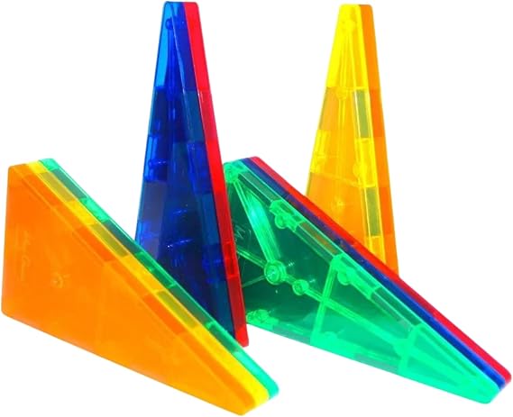 Magnetic Building Tiles for Kids: A Versatile and Customizable Construction Set for Endless Creative Play (10 Long Isosceles)