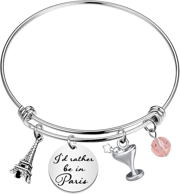 Eiffel Tower Bracelet France Paris Gifts I'd Rather Be In Paris Jewelry France Souvenir Visit Paris Gifts