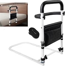 Bed Rails for Elderly Adults Safety Bed Assist Rail for Seniors Double Grab Bar with Storage Bag Fits King Queen Full Twin Bed