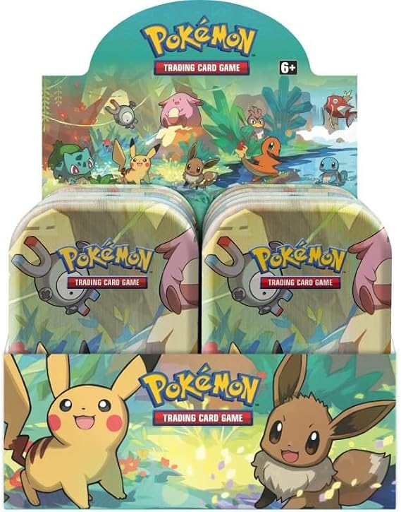 Pokemon TCG: Kanto Friends Mini Tin Display Box (10 Tins)