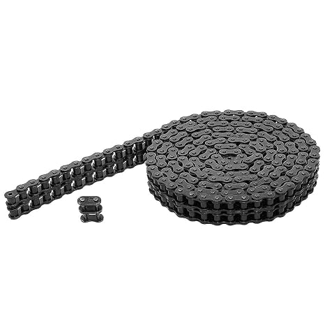 MAPLE ACE #60-2 Roller Chain Double Strand 10 Feet Plus Connecting Master Link