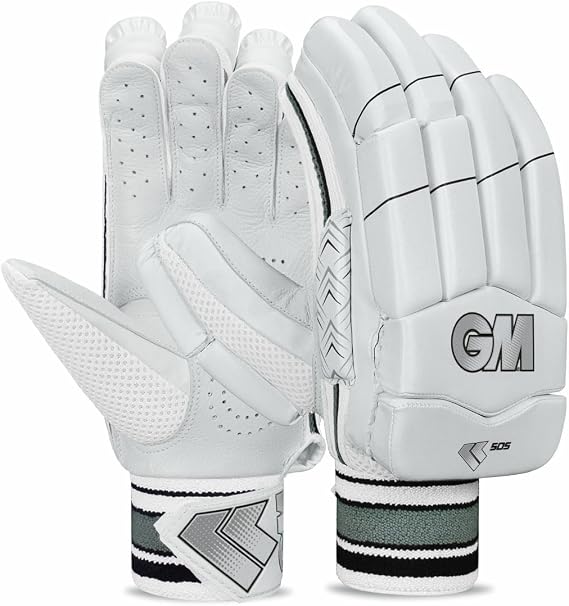 GM Gunn & Moore 1601374 Light Weight Cricket Batting Gloves for Youth White