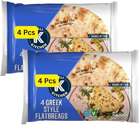 Greek Style Flatbreads Deli Kitchens (2 Bags of 4 each)
