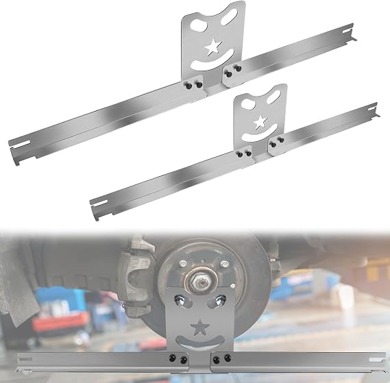 Wheel Alignment Tool Plates, Heavy Duty Toe Alignment Tool Plates, Car Alignment Tool Kit for Accurate Measurement and Quick Calibration, DIY Toe Alignment Tool for Car, Truck, SUV (Silver)