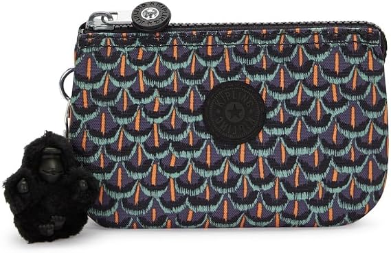 Kipling CREATIVITY S Small Wallet Pouch Case Geo Feather (Black)