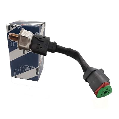 4954245 with Plug Cable Diesel Fuel Rail Pressure Sensor Regulator 5PP53 5PP5-3 1760323 fits Cummins ISC ISL 6.7L 8.9L Engine