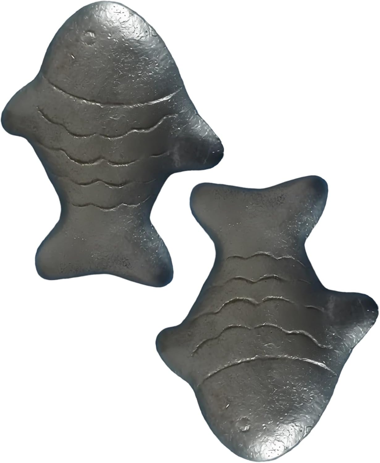 2 Pcs Cast Iron Fish Decor, 3 X 2.4 In / 7.7 X 6 Cm, Rustic Finish Animal Figurine, Solid Craft Art, Lucky Fish