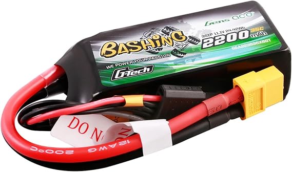 Gens ace G-Tech Bashing 2200mAh 11.1V 35C 3S Lipo Battery with XT60 Plug