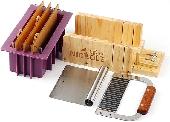Render Soap Making Kit Silicone Mold with Separator and Cutting Tools DIY Handmade Soap Mould