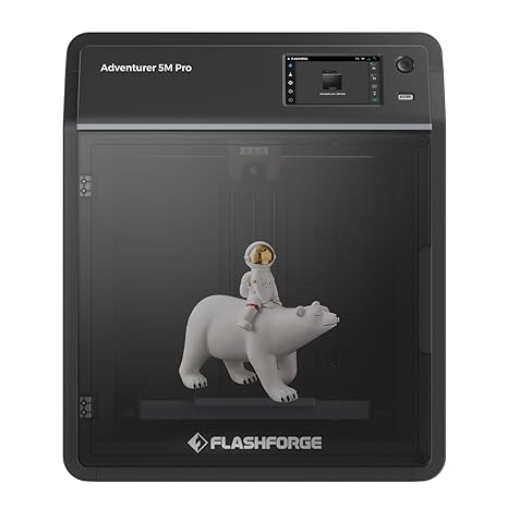 Flashforge Adventurer 5M Pro 3D Printers with High-speed Printing,Max 600mm/s, Rapid Heating with 280° Nozzle,Internal & External Circulation Dual Air Filtration,Achieve Smooth & Effortless Printing