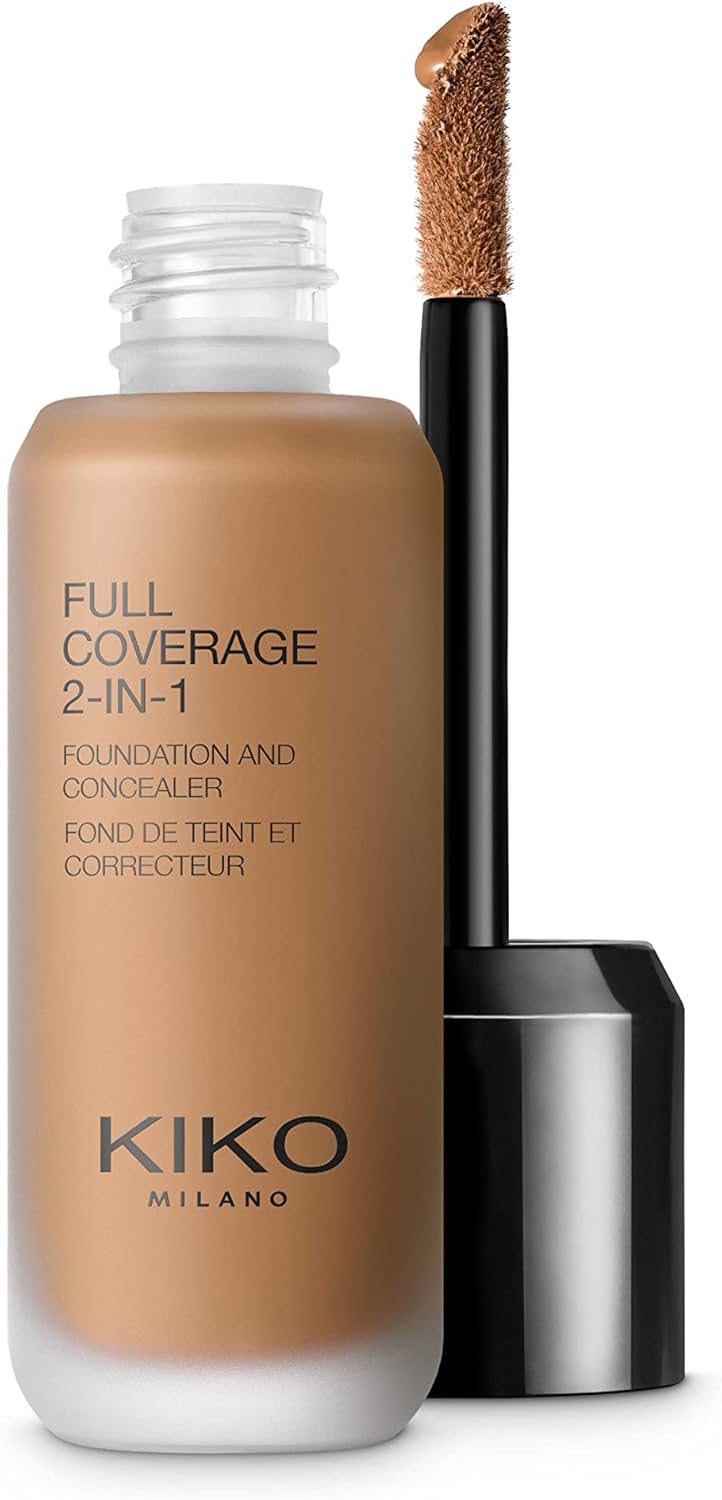 Kiko Milano Fondöten & Kapatıcı-Full Coverage 2-in-1 Foundation & Concealer-120 Warm Beige-Mat Saten Bitişli