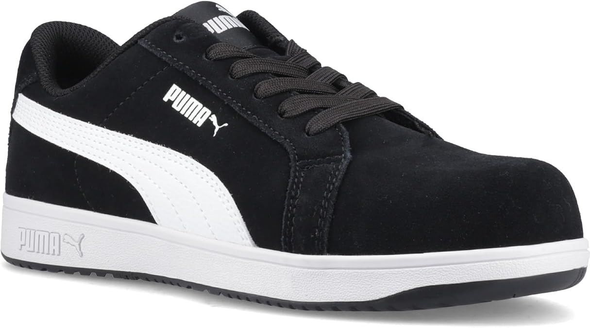 Puma Safety Iconic Low Suede Trainers Safety Male Black/White Size 10