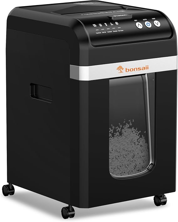 Bonsaii 200-Sheet Auto-Feed Micro-Cut Heavy Duty Paper Shredder