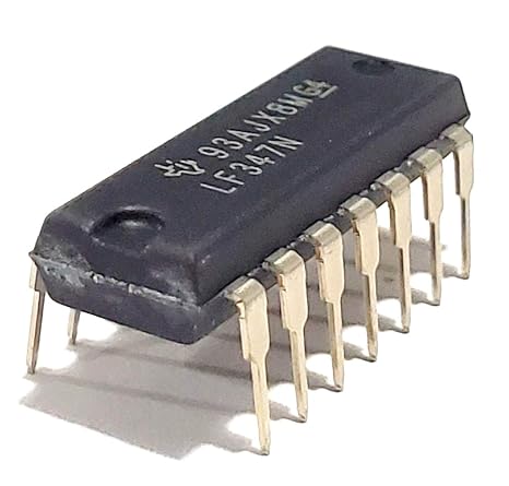 LF347N LF347 Quad High Speed JFET-Input Operational Amplifier Op Amp Breadboard-Friendly IC DIP-14 (Pack of 20)