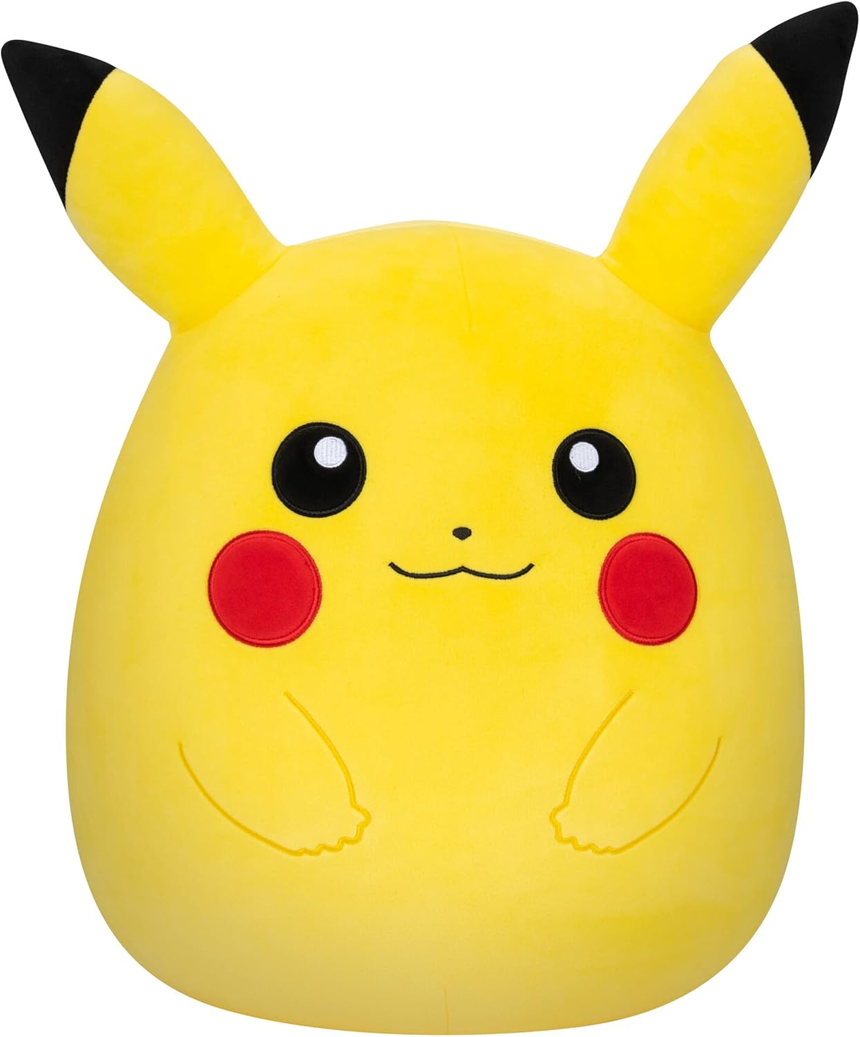 Squishmallows Pokemon 14 Pikachu Plush - Add Pikachu to Your Team, Ultra Soft Plush Large Plush, Official Kelly Toy Plush