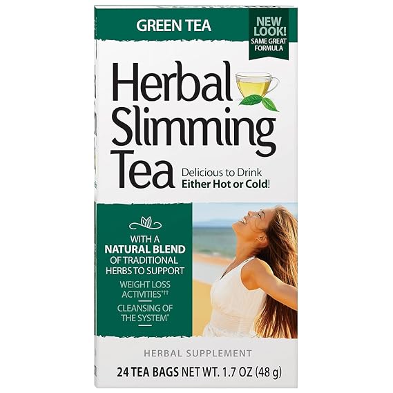 21st Century Herbal Slimming Tea, Green Tea, 24 Tea Bags, 1.7 oz (48 g)