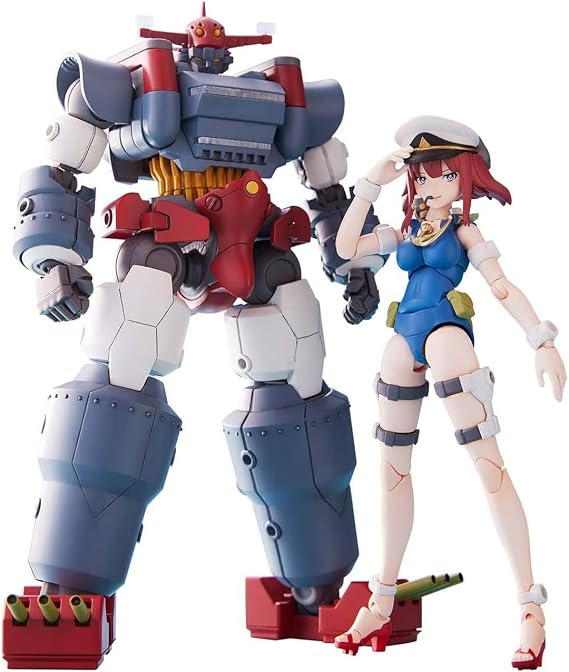 Aoshima Gattai Robot Musashi: Combined Giant Ship Yamato and Nagisa Jinguji Model Kit