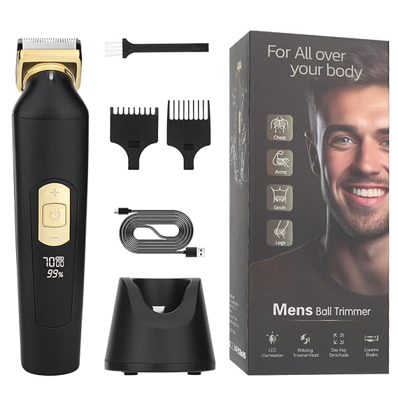 Groin Hair Trimmer Electric Manscape Trimmer For Men Trimmer For Pubic/Body/Groin Grooming Body Groomer