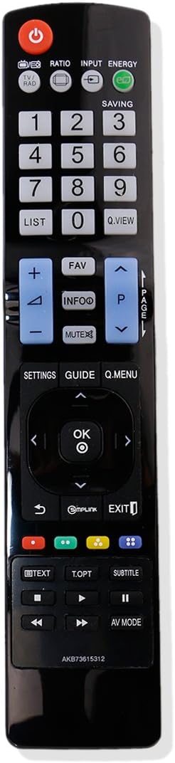 AKB73615312 Replacement Remote Control Applicable for LG LCD LED TV | 32LS4600 42LS4600 47LS4600 50PA4500 50PA6500 60PA6500 32LS5600 32LD350C 55LS5600-UD 50PA4900UD