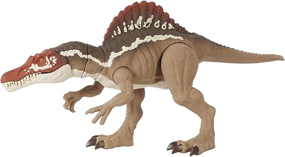 Jurassic World Extreme Chompin' Spinosaurus Dinosaur Action Figure, Huge Bite, Authentic Decoration, Movable Joints, Ages 4+
