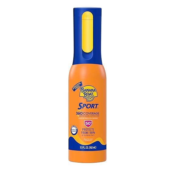 Banana Boat 360 Coverage Sport Sunscreen Mist SPF 50+, 5.5 Fl Oz