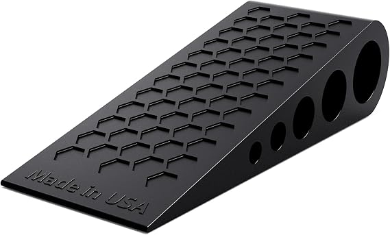 Door Stoppers for Bottom of Door Premium Floor Rubber Door Stop Wedge Made in USA Heavy Duty Honeycomb Design for Carpet, Tile, Ideal for Home, School, Commercial, Black