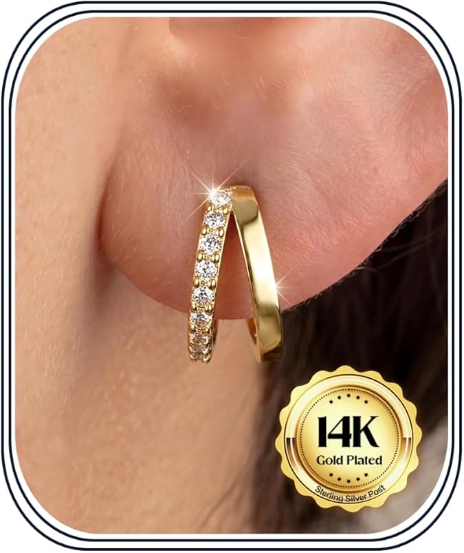 MILACOLATO 3 Pairs 925 Sterling Silver Earrings for Women Hypoallergenic