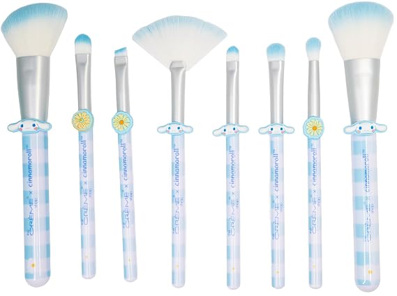 The Creme Shop x Cinnamoroll 8pc Face & Eye Makeup Brush Set