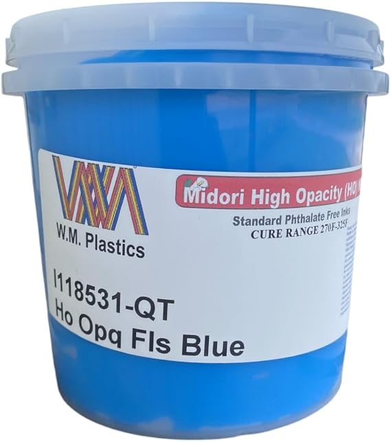 Plastisol Ink for Screen Printing-Quart (Fluorescent Blue)