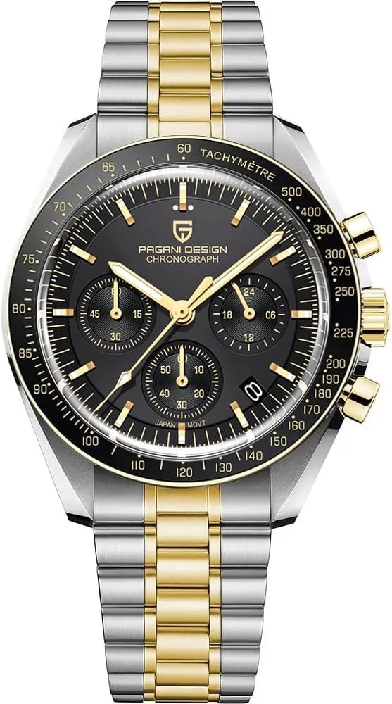 Pagani Design 1701 V6 Moon Wristwatch Men's Quartz Chronograph Watches Japan VK63 Movement Stainless Steel Waterproof Sports Watch