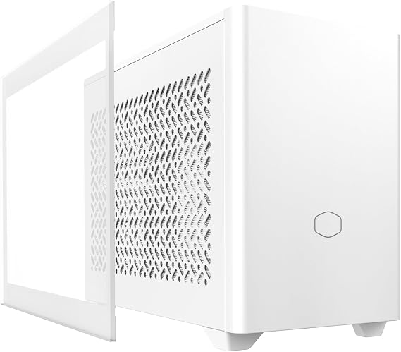 Cooler Master NR200P V2 White Mini-ITX 18L PC Case, Top-Mount 240mm|280mm Liquid Cooler, 356mm Vertical Mounting 3.5-Slot GPU, Tempered |Vented Panel, USB 3.2 Gen 2x2 Type C (NR200PV2-WCNN-S00)