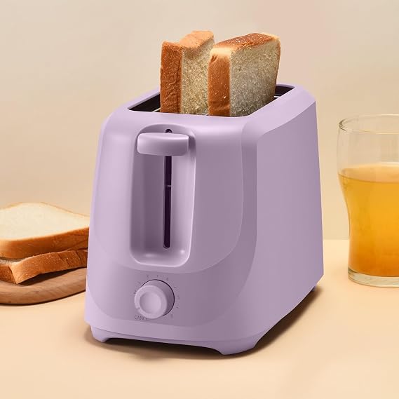 2-Slice Toaster with 6 Shade Settings and Removable Crumb Tray, Lilac Bloom(Lilac Bloom)