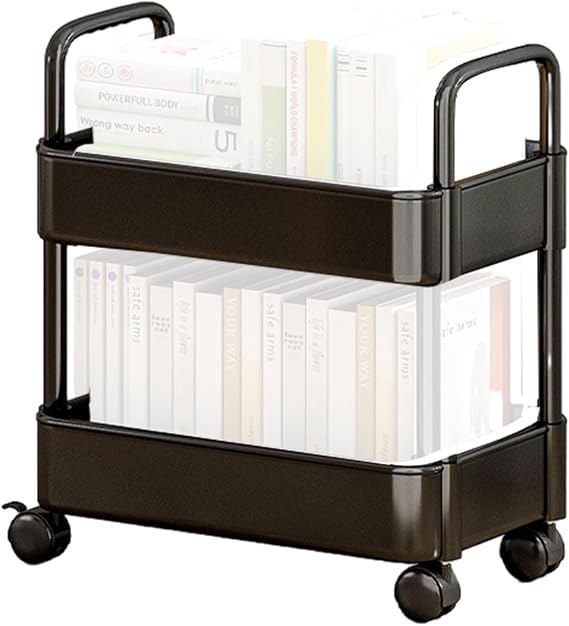 Utility Cart - Mobile Kitchen Slide Out Organizer On Wheels, 2-Tier Storage Handcart, Rolling Utility Trolley | Multifunctional Rolling Storage Cart On Wheels Detachable for Narrow Places