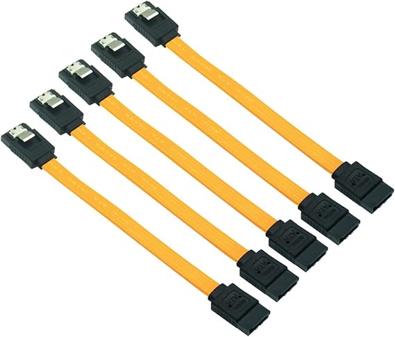 5pcs 10CM SATA 3.0 Harddrive 6Gb/s Serial ATA Data Cable 90 Angled 180 Connector SATA3 SATAIII 6Gbps Hard Drive Disk,SSD Adapter(10CM,Straight-Straight)