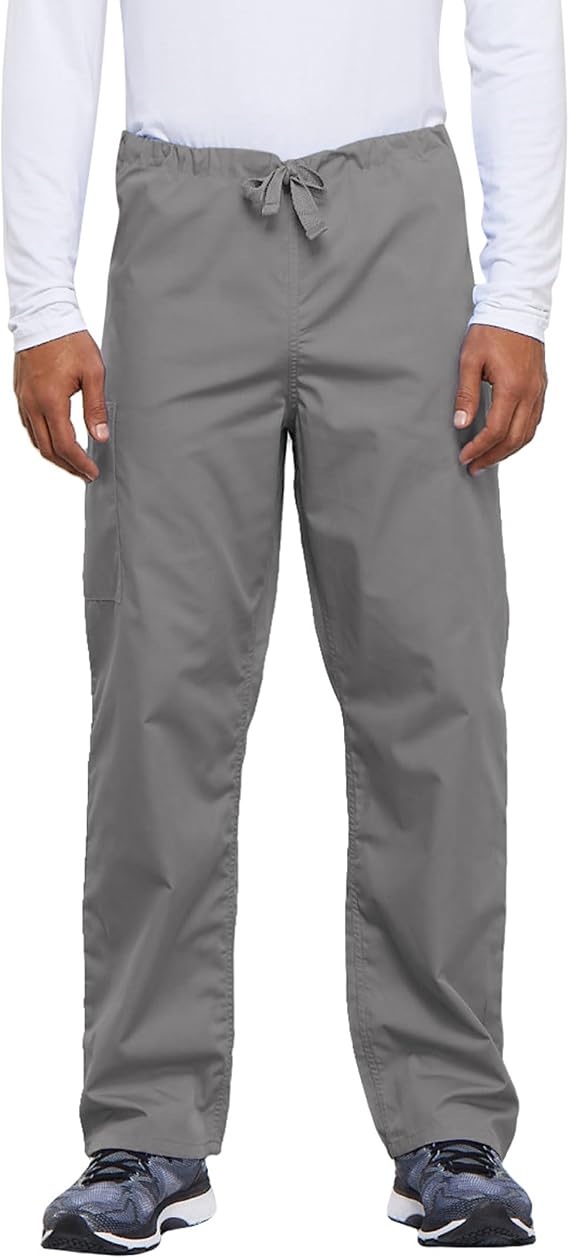 Cherokee Unisex Scrub Pants for Men & Women Drawstring Cargo Medical Uniform Straight Leg Nursing Scrub Bottoms - 4100