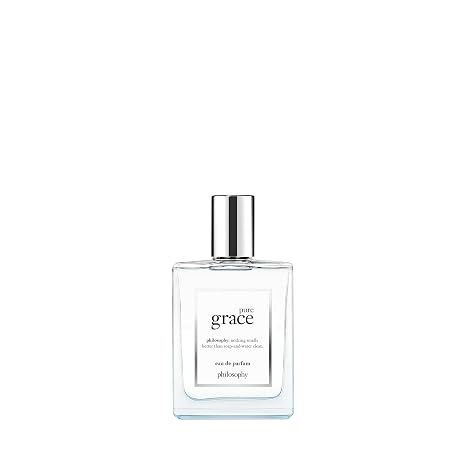 philosophy pure grace eau de parfum - crisp & clean women's perfume - with notes of water lily, leafy greens & musk - long lasting fragrance - 2 fl oz