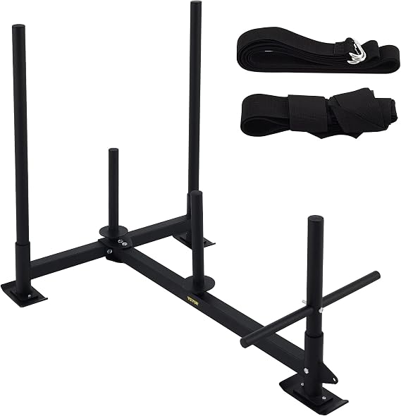 VEVOR Weight Training Pull Sled, Fitness Strength Speed Training Sled, Steel Power Sled Workout Equipment for Athletic Exercise and Speed Improvement