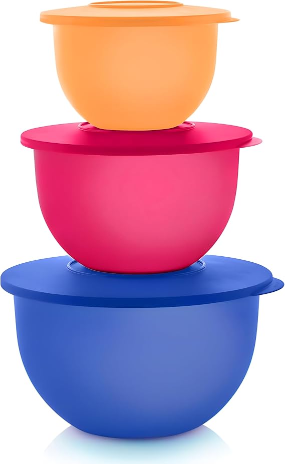 Tupperware Brand Impressions 6-Piece Classic Bowl Set (3 Bowls + 3 Lids) - Dishwasher Safe & BPA Free - Airtight, Leak-Proof Food Storage Containers for Fridge & Pantry
