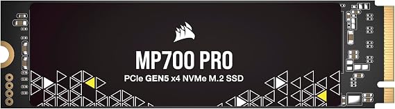 Corsair MP700 PRO 1TB M.2 PCIe Gen5 x4 NVMe 2.0 SSD M.2 2280 Up to 11,700MB/sec Sequential Read High-Density TLC NAND Black