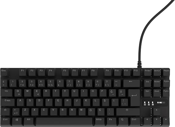 Hawk Gaming HK410 Mechanical Switch 19 Mod RGB Wired Black TKL Turkish Gaming Keyboard (Blue Switch)