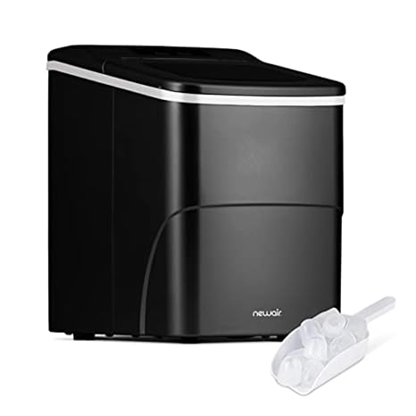 Newair Bullet Ice Maker Countertop | 26 lbs/Day Ice Machine with Fresh Ice in & Minutes | 2 Size Cubes for Instant Refreshment | Matte Black