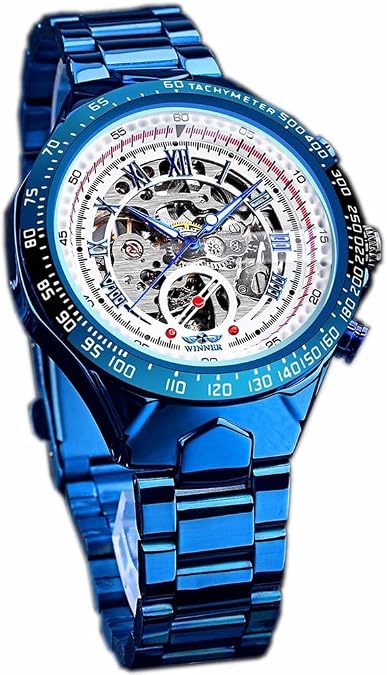 Automatic Mechanical Gold Watch Men Big Case Luxury Fashion Skeleton Luminous Watches Waterproof